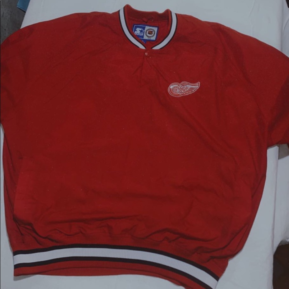 Mens Vintage Detroit Red Wings Pullover